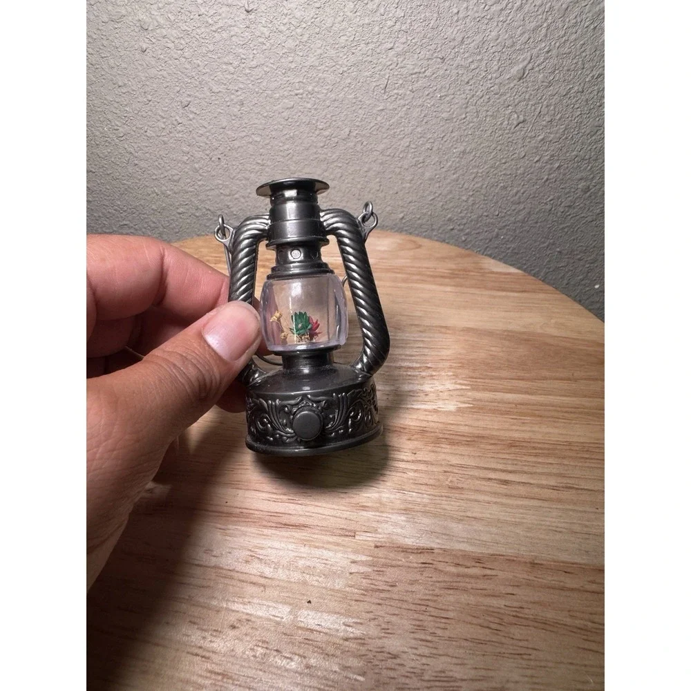 Copper‎ Vintage Minature Oil Kerosene Lamp Light Pencil Sharpener